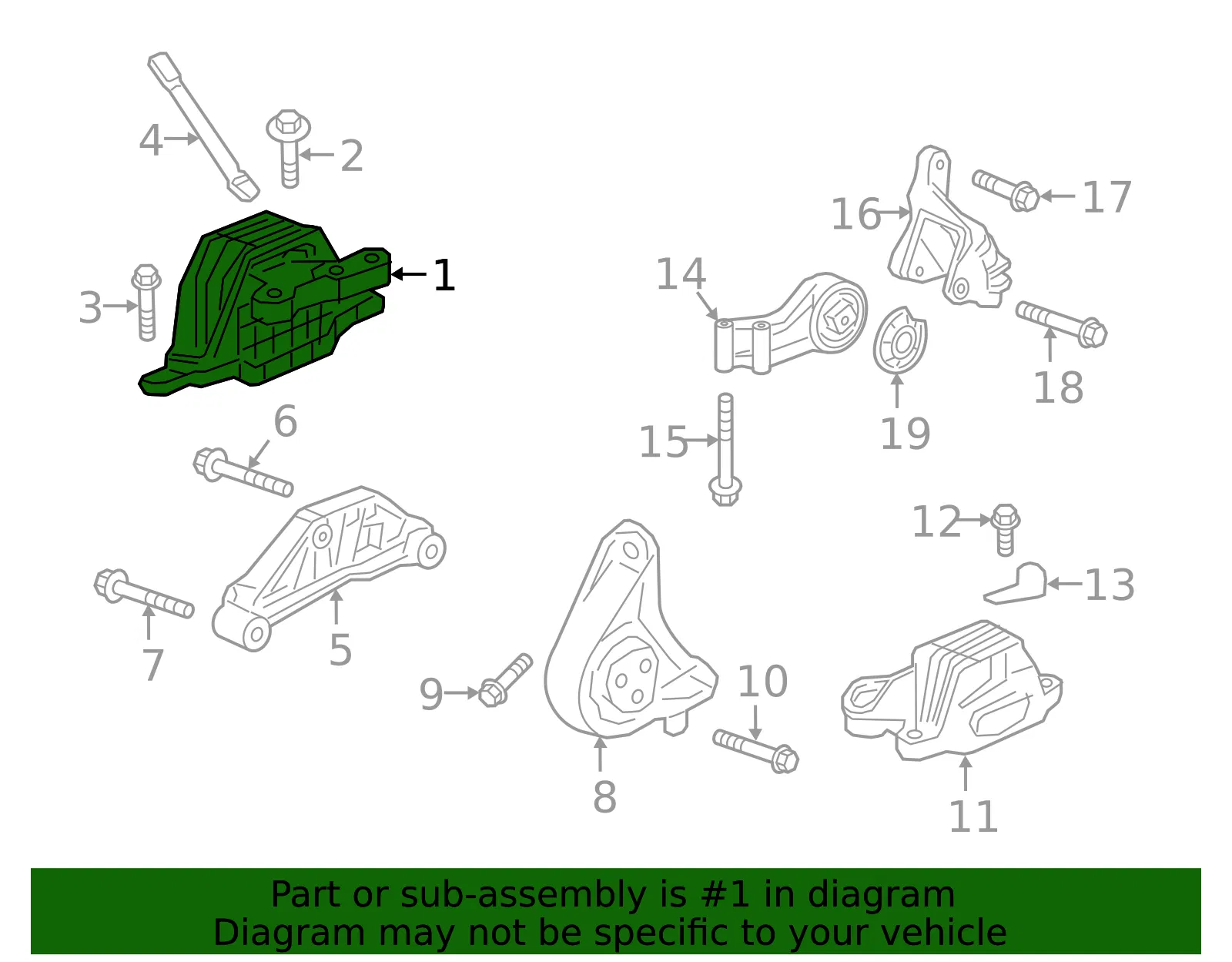 Engine Mount - ACDelco (84080170) - view 4
