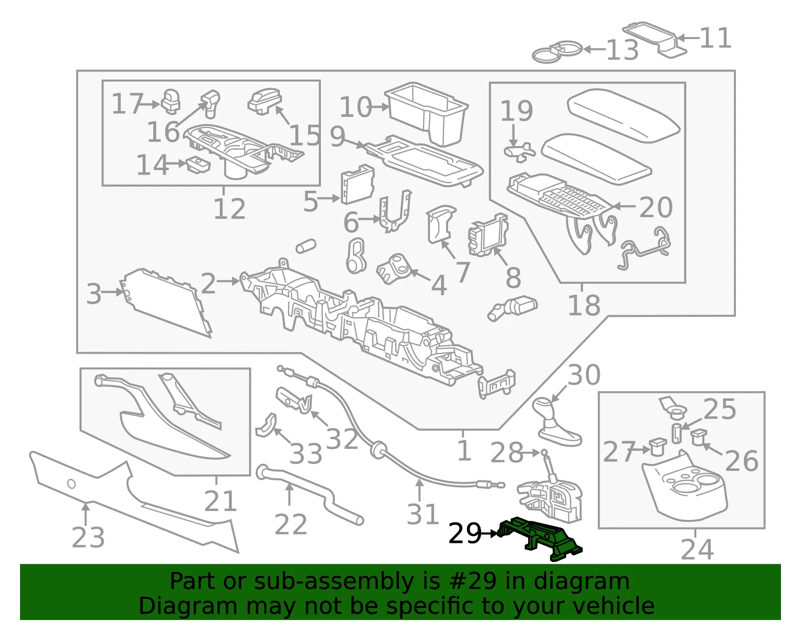 Shifter Assembly Bracket - GM (84092184) - view 2