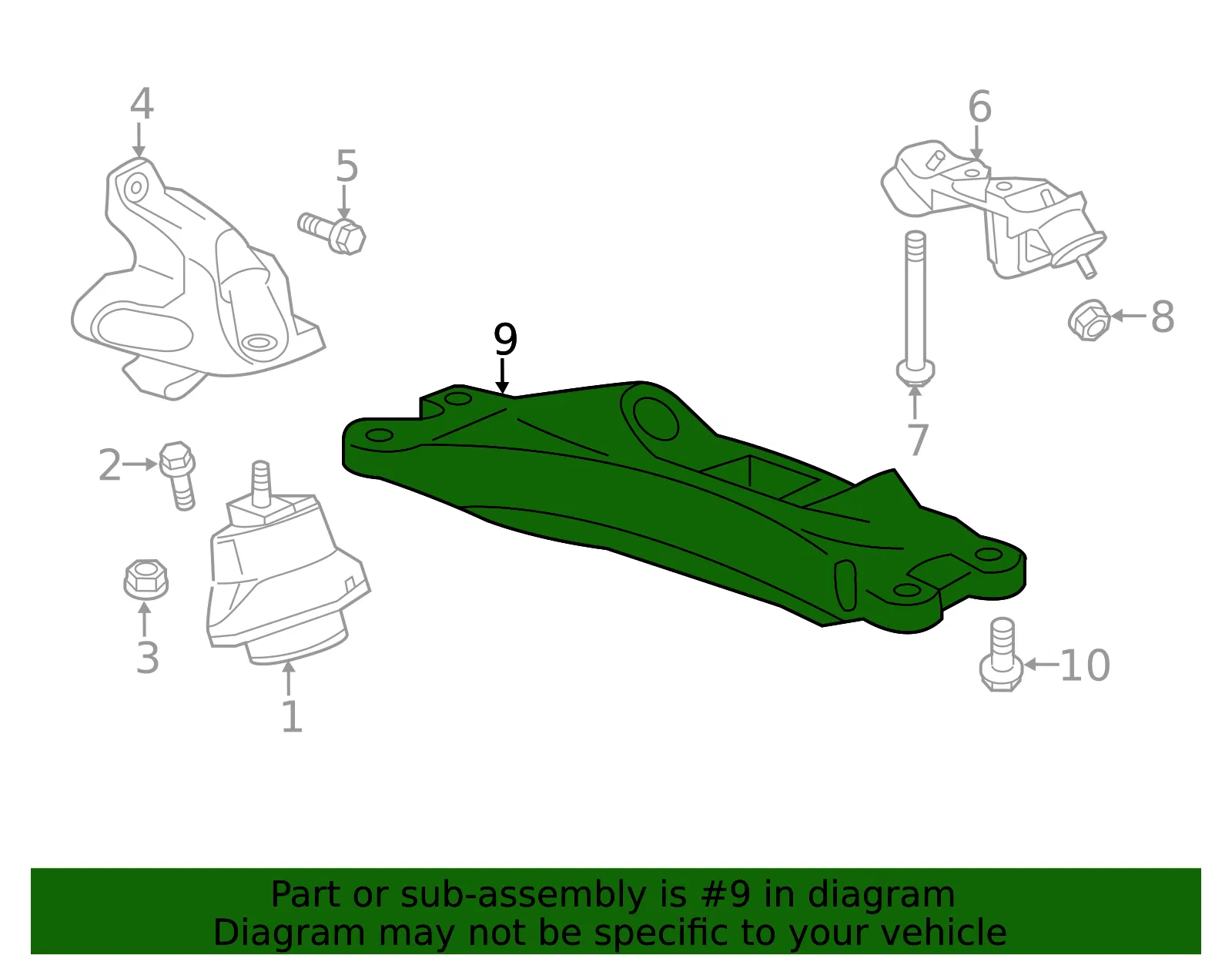Transmission Mount - GM (84119721) - view 5