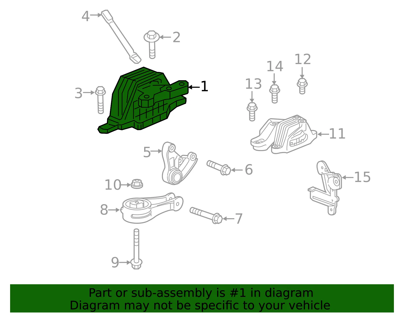 Engine Mount - ACDelco (84205929) - view 3