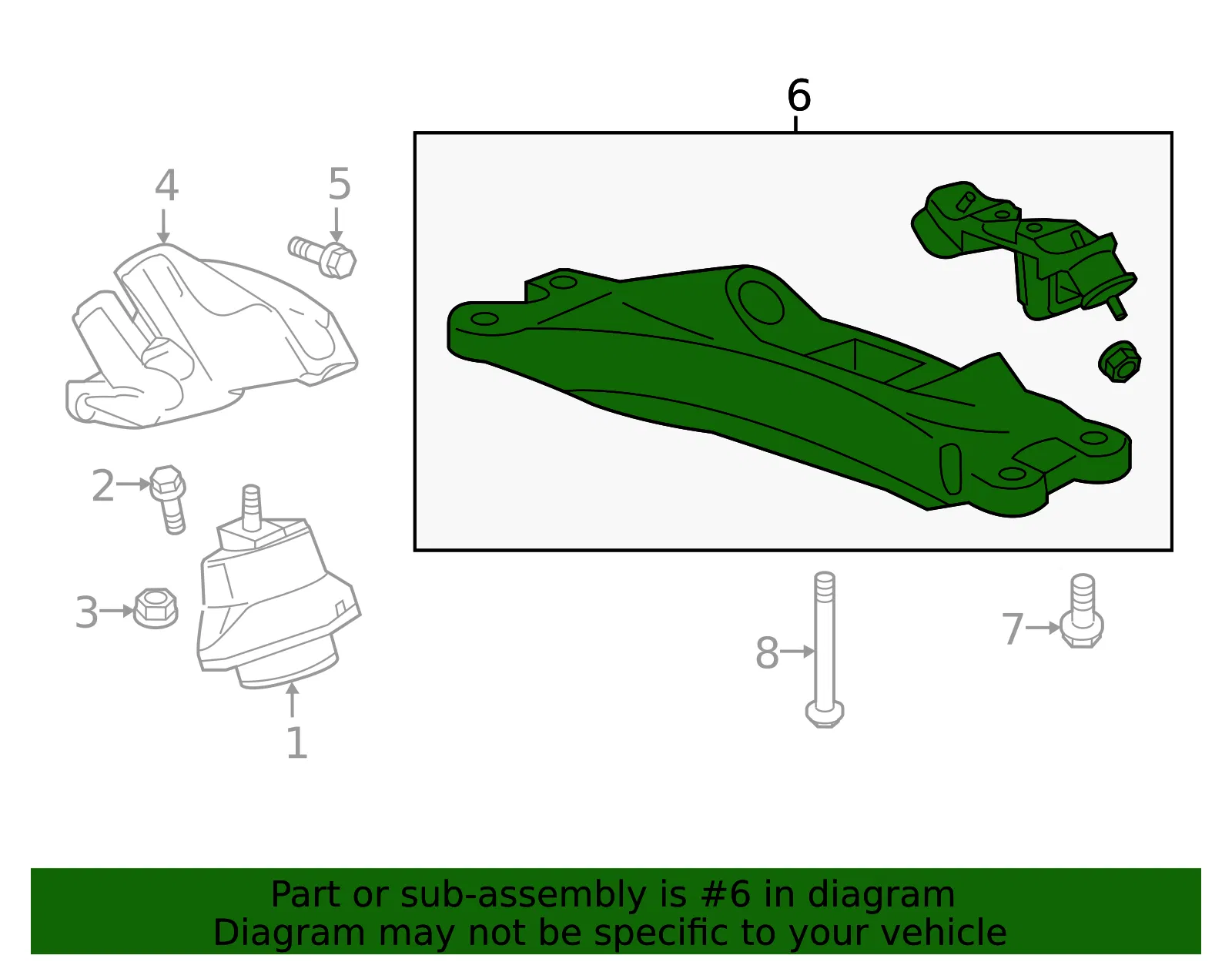 Automatic Transmission Mount - ACDelco (84238546) - view 4