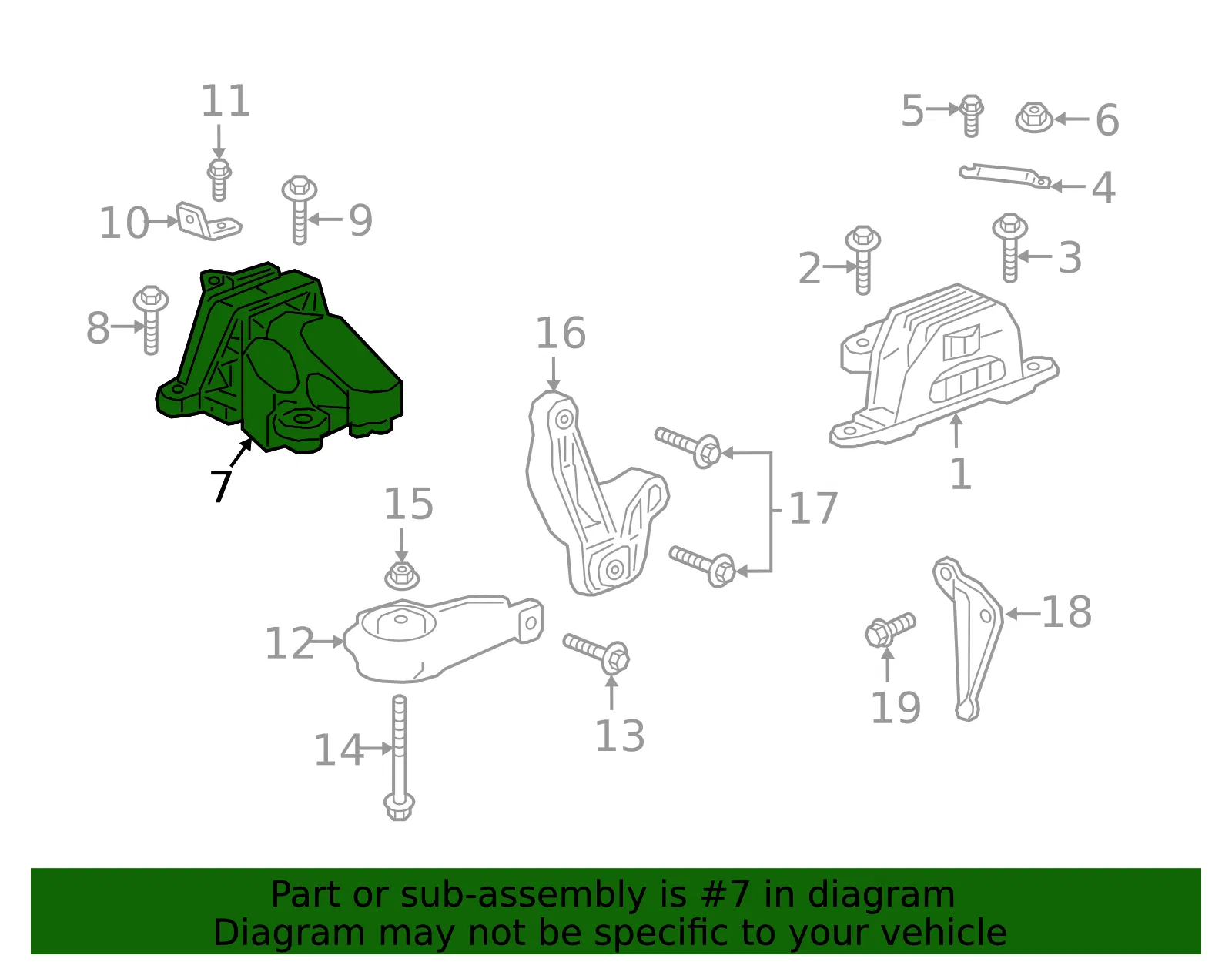 Automatic Transmission Mount - ACDelco (84289514) - view 5