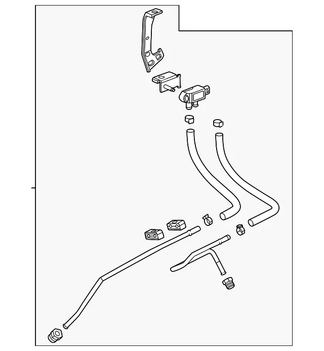 Exhaust Pressure Differential Sensor Pipe - ACDelco (84346524)