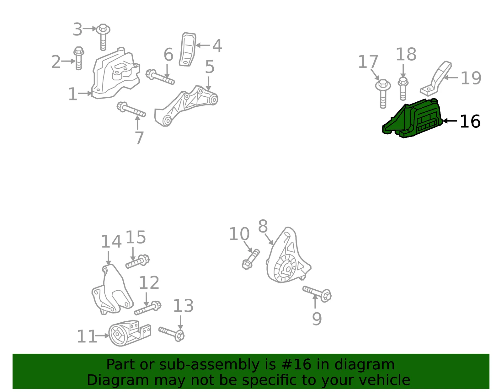 Automatic Transmission Mount - ACDelco (84382027) - view 3
