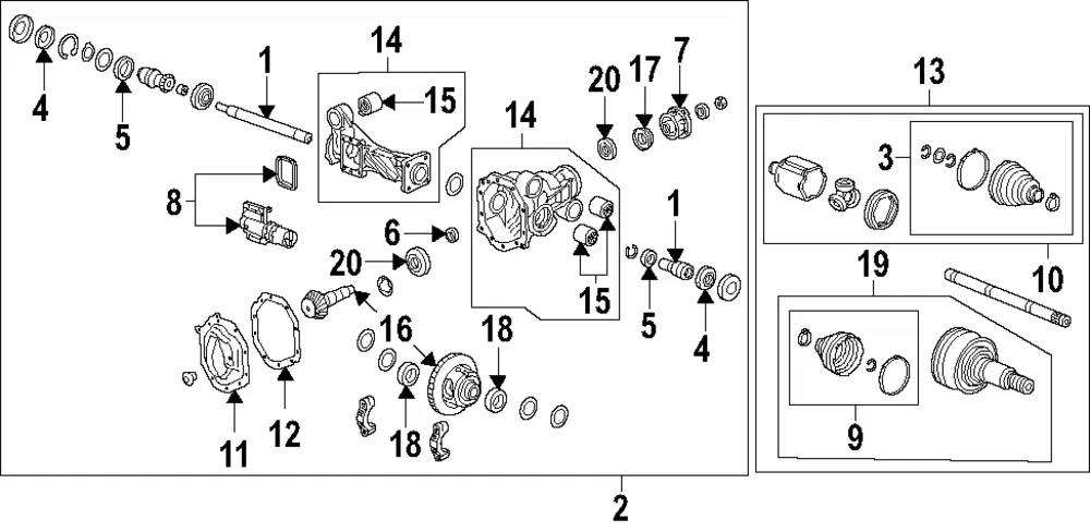 Front Differential Bearing Shim Kit - GM (84459318)