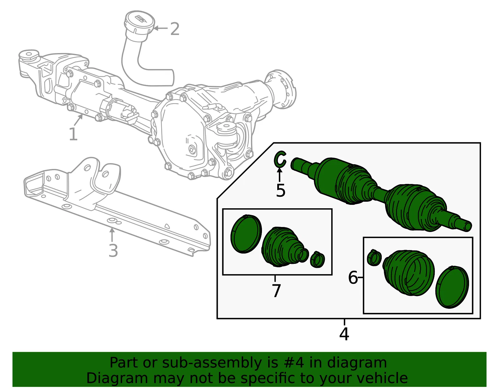 Axle Assembly - GM (84521702) - view 3