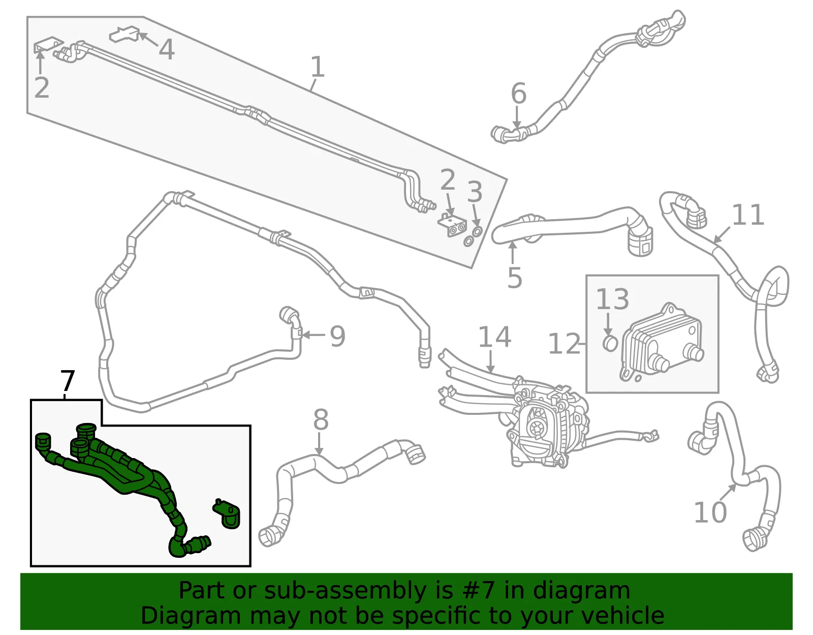Engine Coolant Pipe - GM (84848586) - view 3