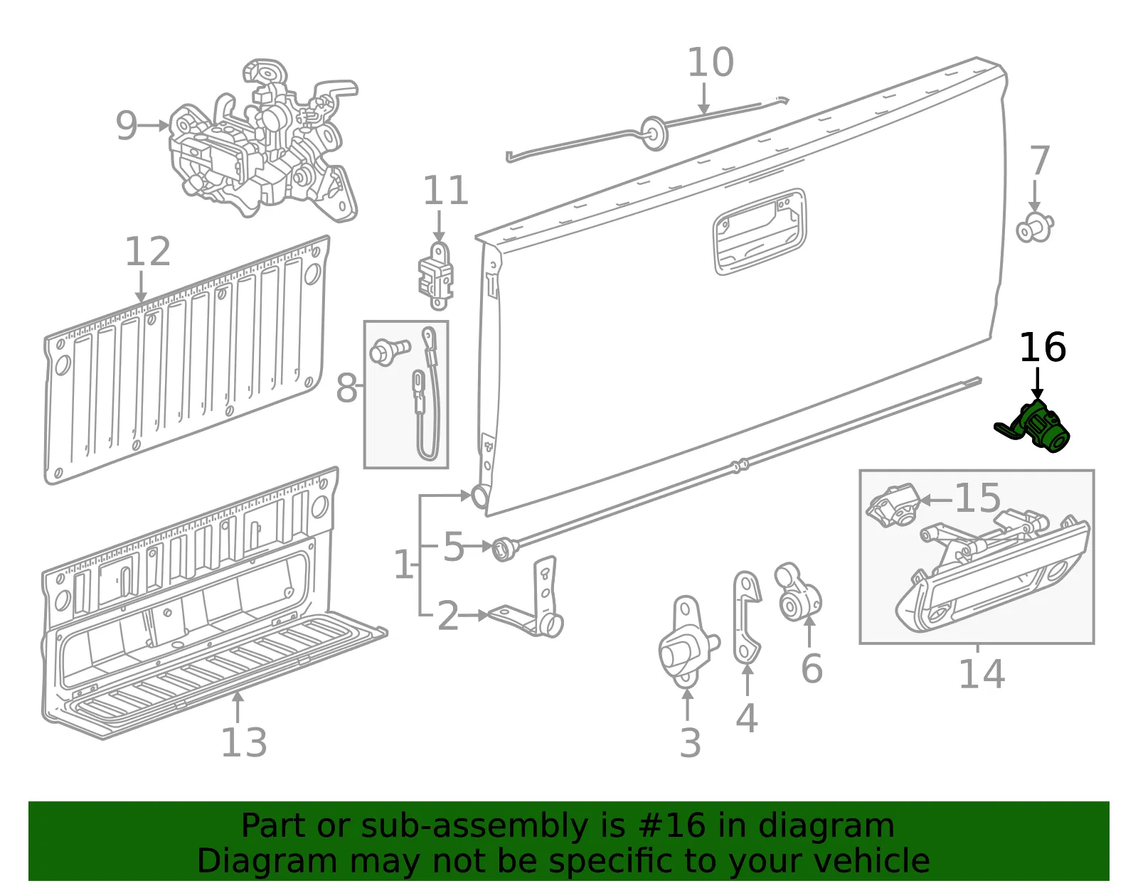 Lock Cylinder - GM (84928275) - view 2