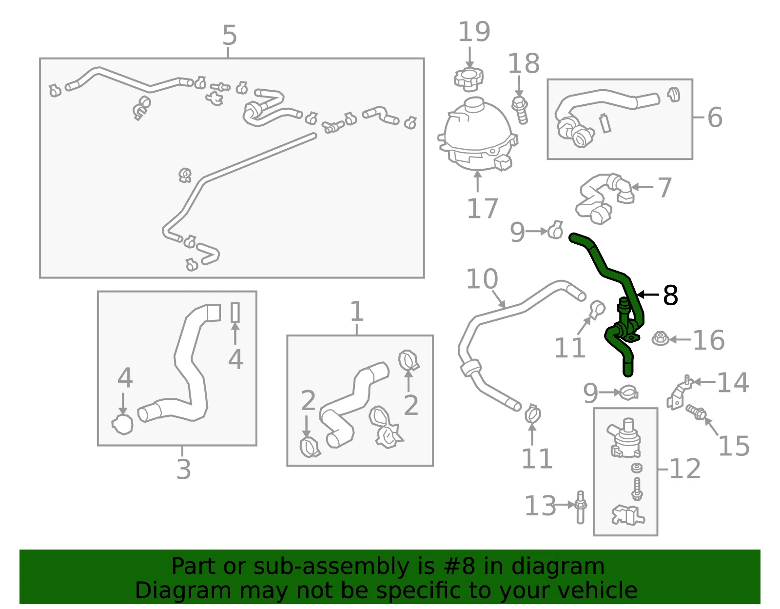 Engine Coolant Hose - GM (85614850) - view 5
