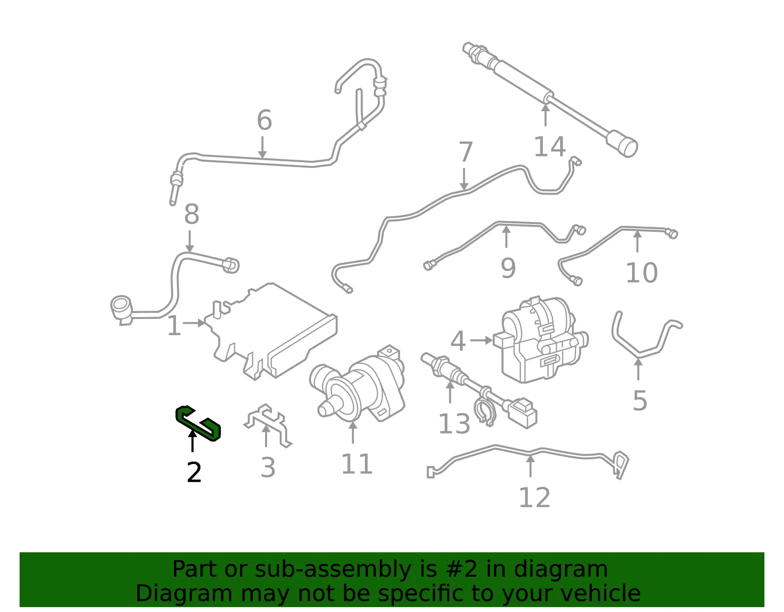 Vapor Canister Front Bracket - Volvo (8629755) - view 2