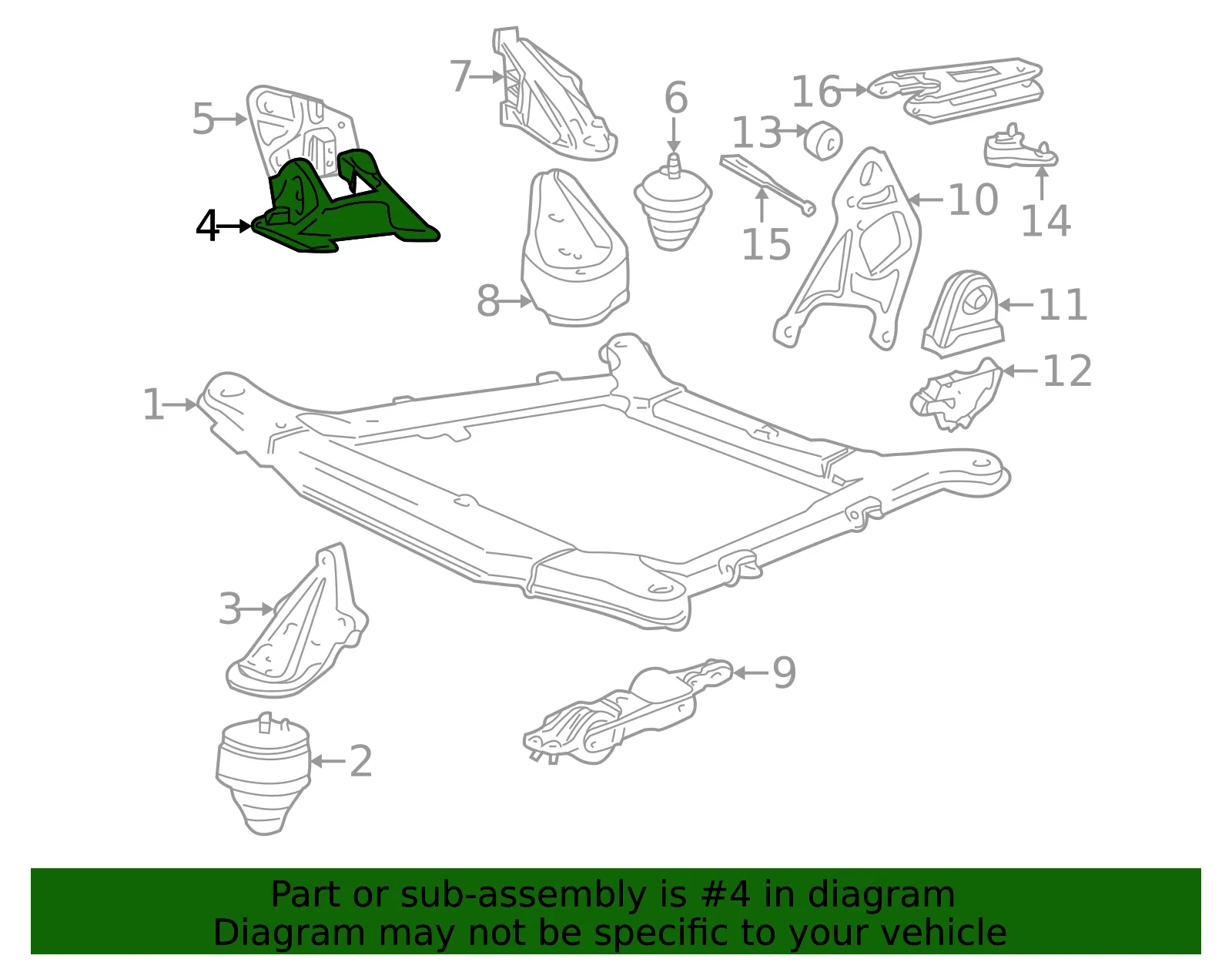 Engine Mount - Volvo (8631702) - view 3