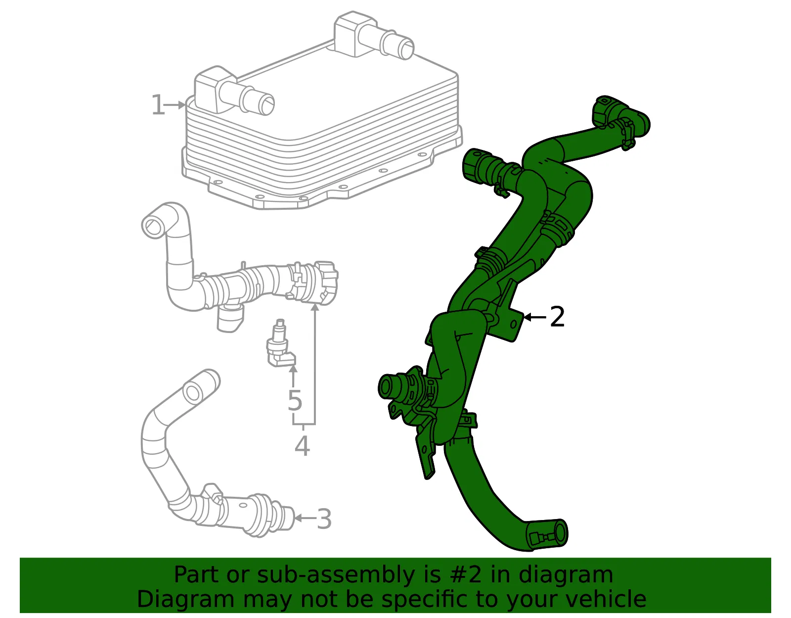 Engine Coolant Pipe - GM (86506690) - view 4