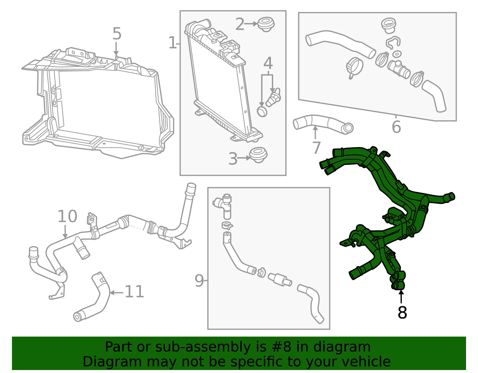 Engine Coolant Pipe - GM (86506701) - view 6