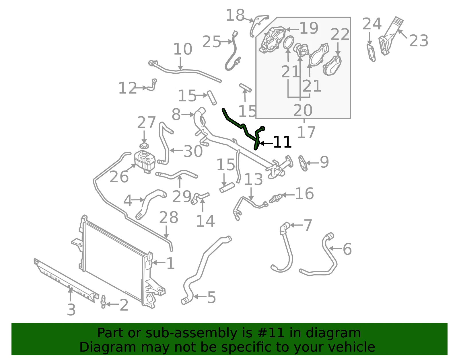 Engine Coolant Pipe - Volvo (8692833) - view 3