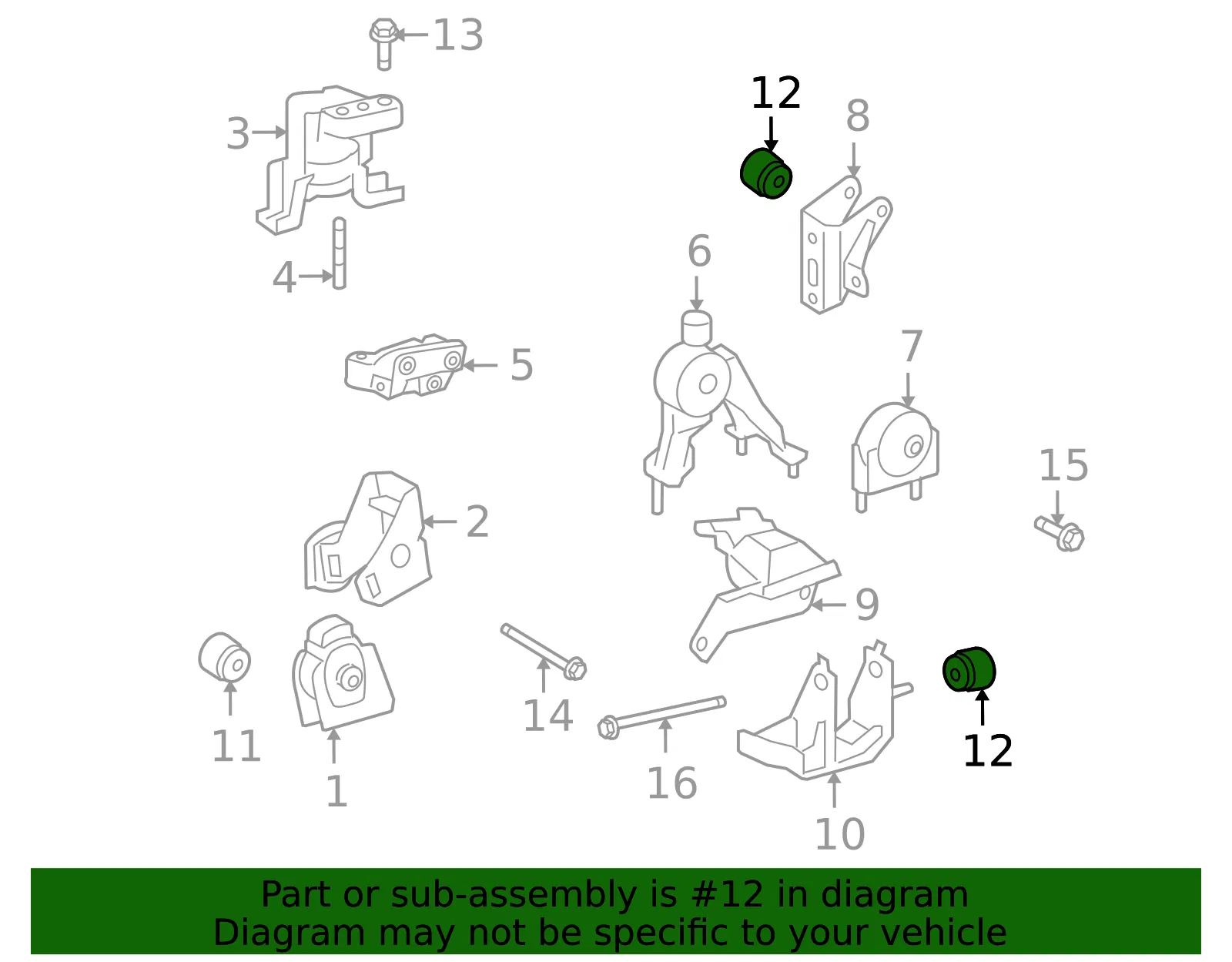 Dampener Transaxle Vib - GM (88975745) - view 2