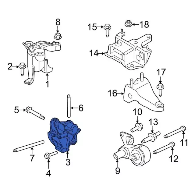 Engine Mount Bracket - Ford (8A6Z-6038-A) - view 8