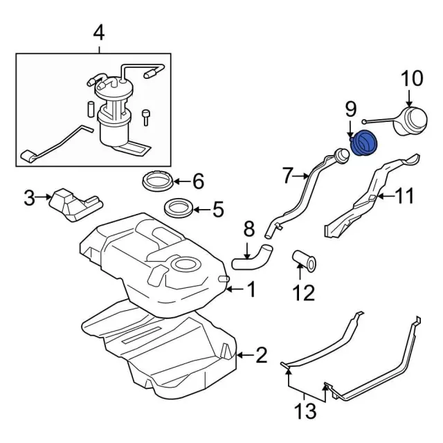 Fuel Filler Neck Seal - Ford (8L8Z-9039-A) - view 3