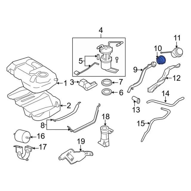 Fuel Filler Neck Seal - Ford (8L8Z-9039-A) - view 7