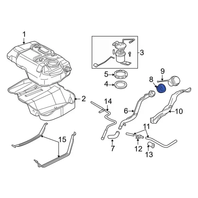 Fuel Filler Neck Seal - Ford (8L8Z-9039-A) - view 8