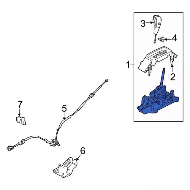 Automatic Transmission Shift Lever - Ford (8a8z7210na) - view 2