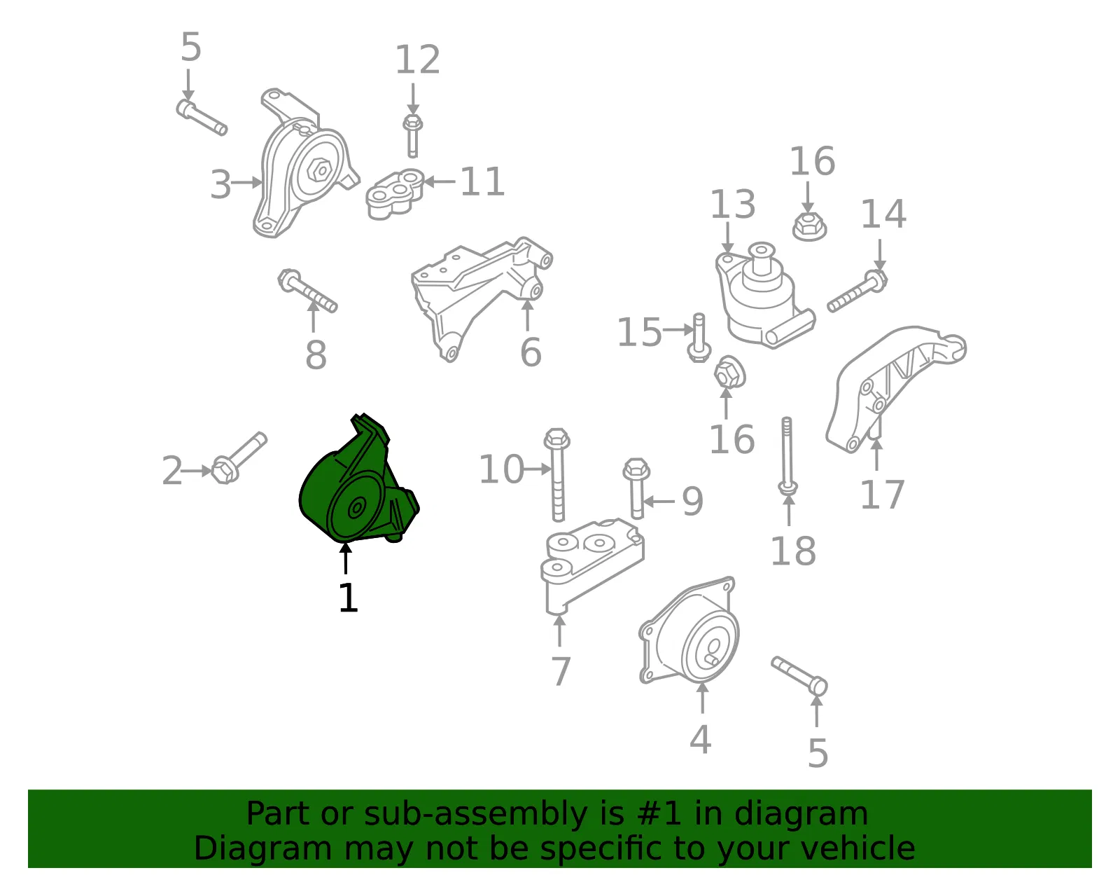 Front Engine Mount - GM (90538576) - view 5