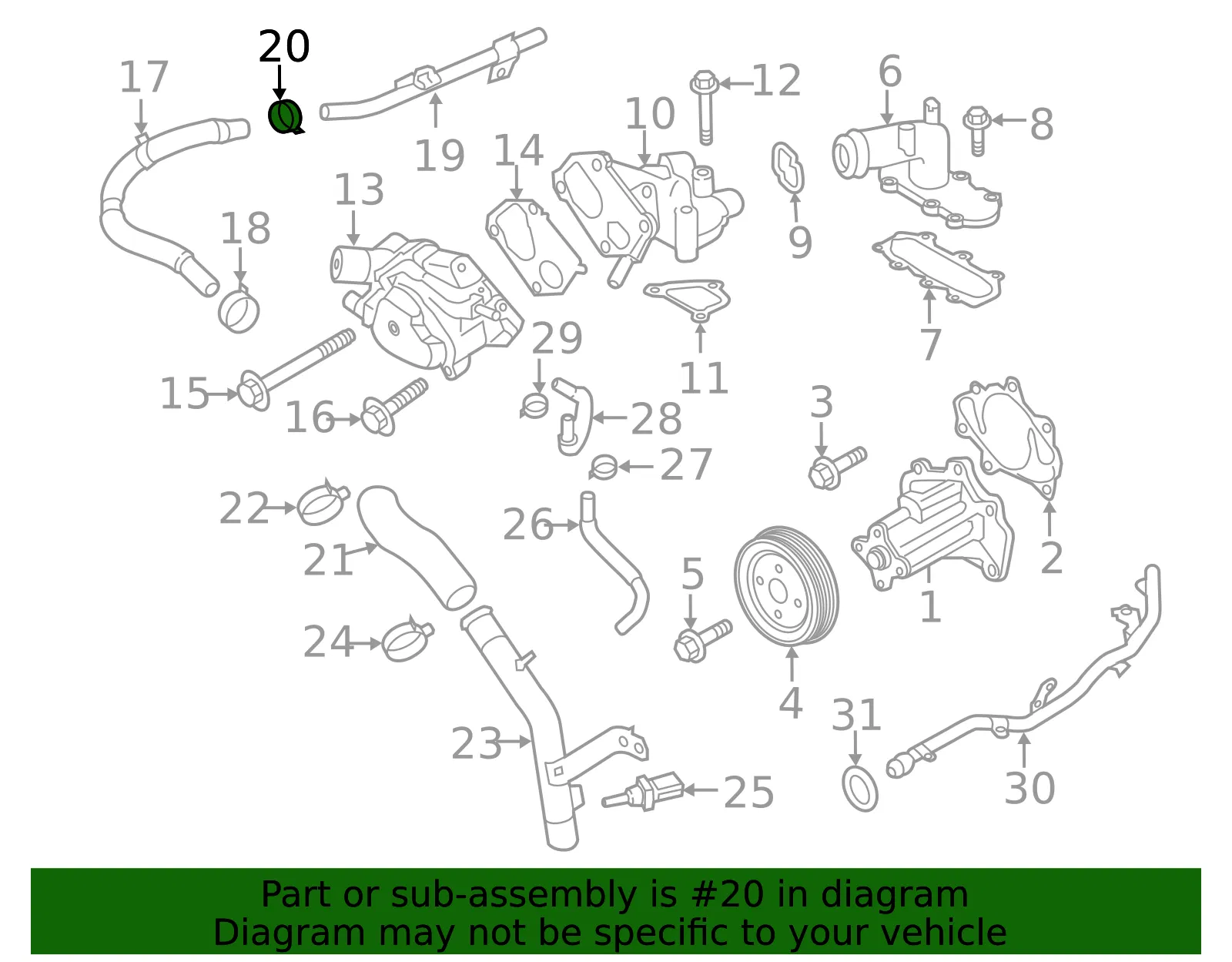 Engine Coolant Pipe Clamp - Nissan (92527-7990B) - view 2