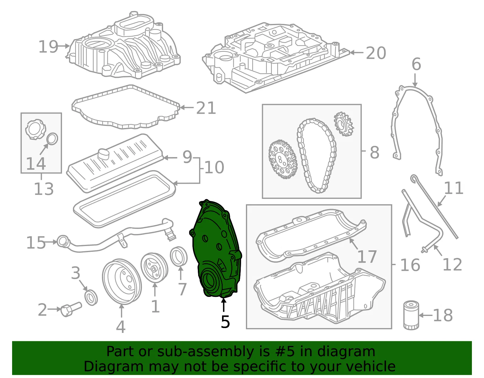 Front Engine Cover - GM (93445880) - view 5