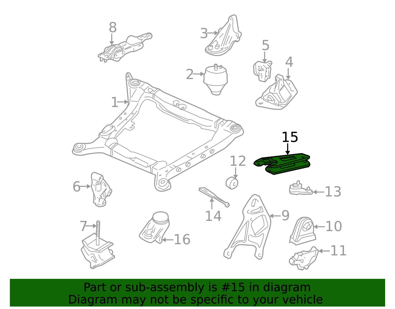 Engine Support Rod - Volvo (9445853) - view 3