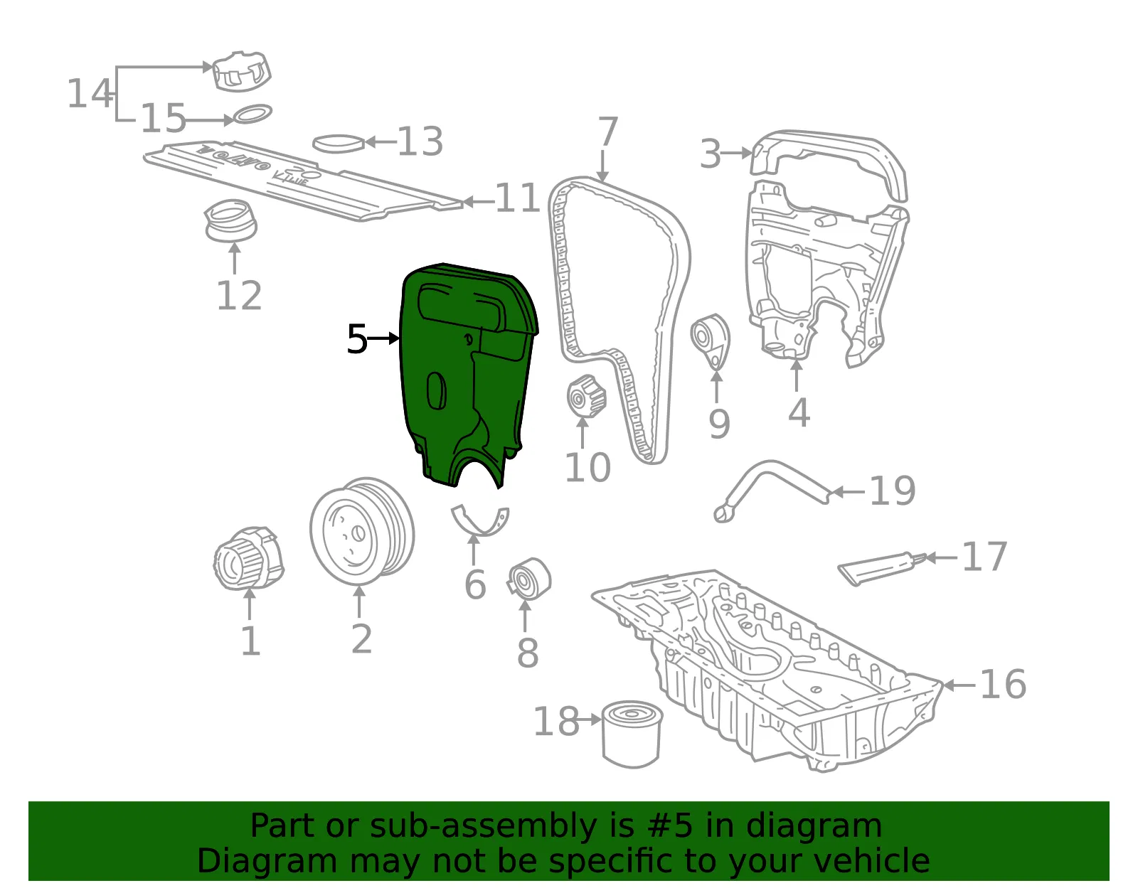 Engine Timing Cover - Volvo (9458049) - view 3