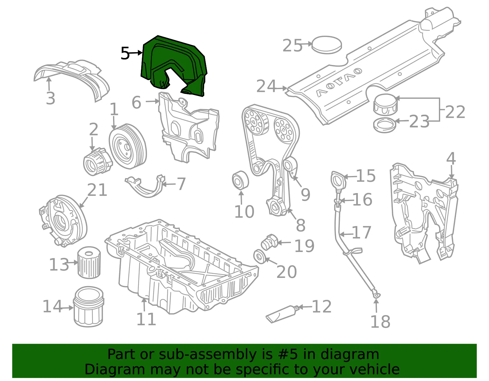 Engine Timing Cover - Volvo (9458389) - view 3