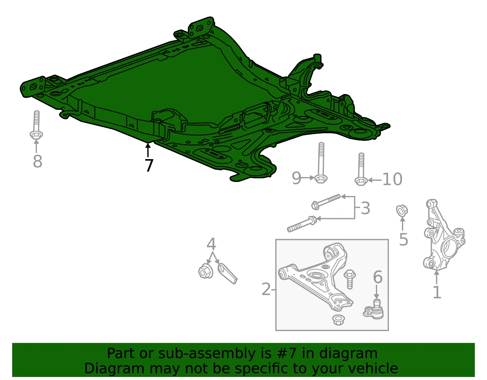 Engine Cradle - GM (94780881) - view 3