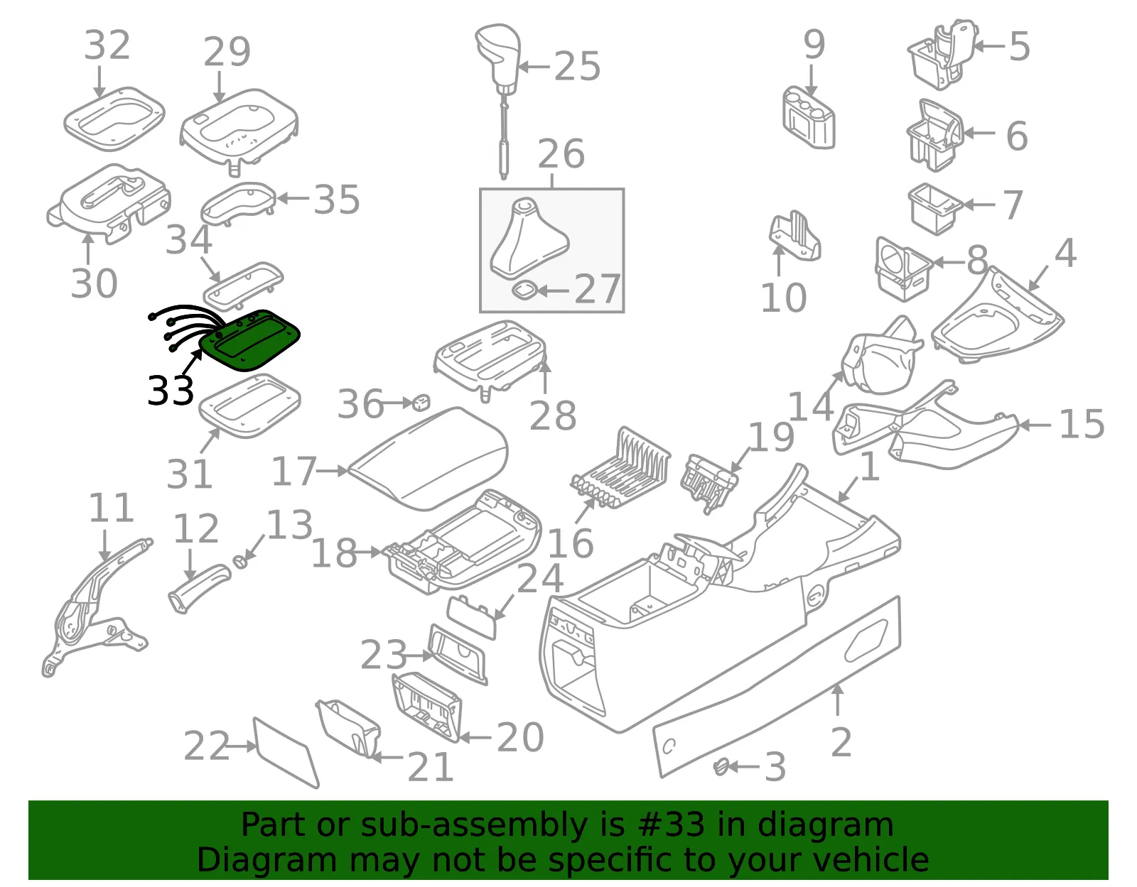 Automatic Transmission Shift Indicator - Volvo (9480934) - view 2
