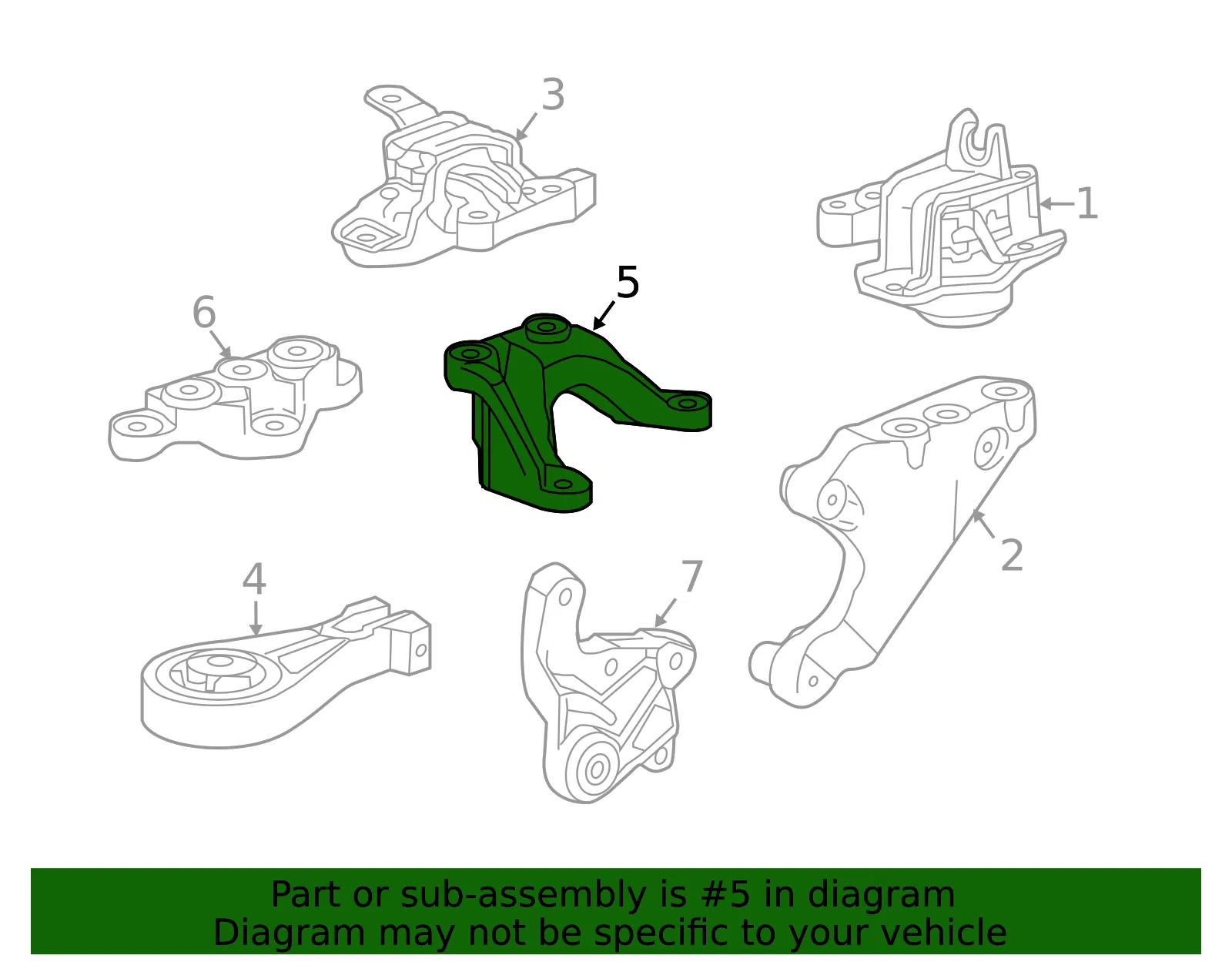 Automatic Transmission Mount Bracket - GM (95174550) - view 3