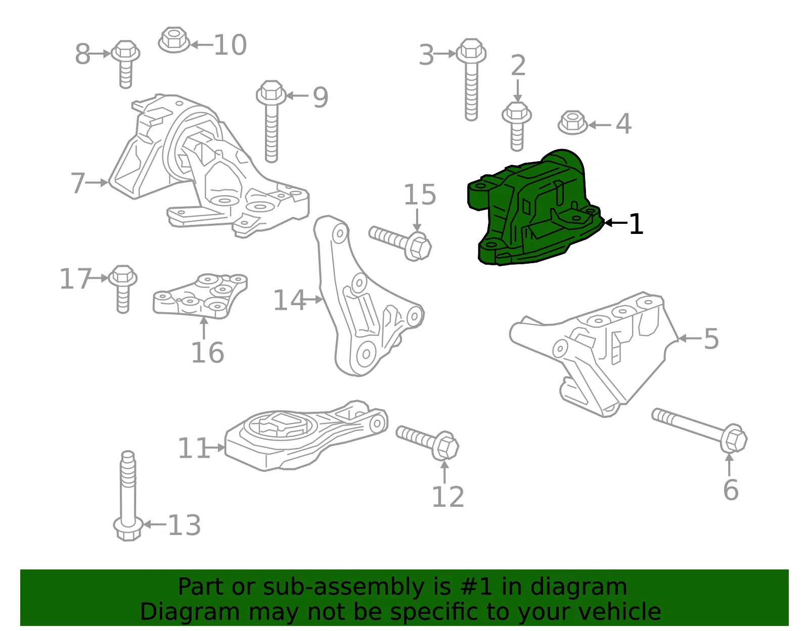 Engine Mount - ACDelco (95418203) - view 4