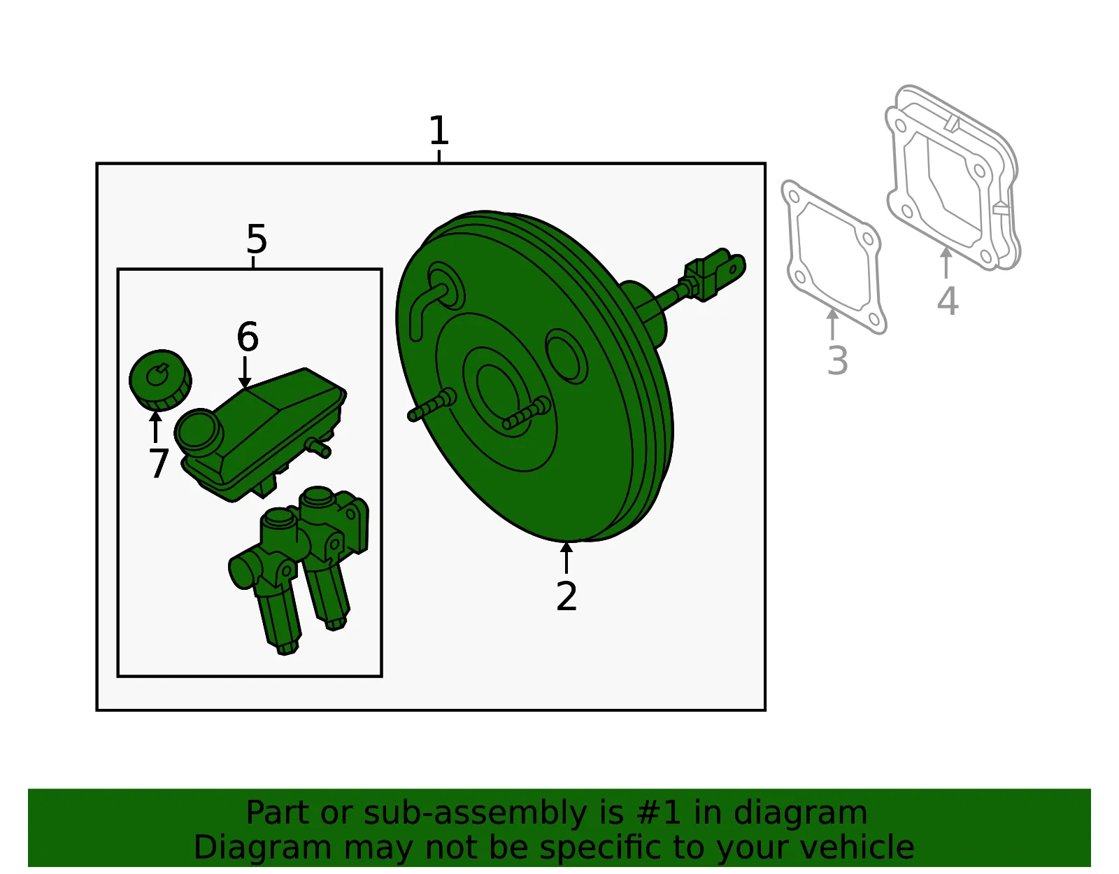 Cylinder Asm Brk Mas W/ P/ - GM (96457292) - view 3