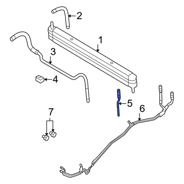 Automatic Transmission Oil Cooler Hose - Ford (9L3Z-7B028-H) - view 3