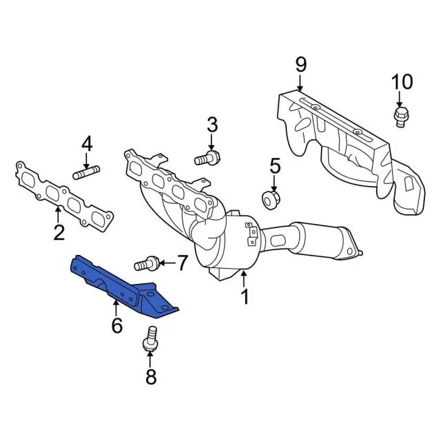 Catalytic Converter Bracket - Ford (9V2Z-5K291-A) - view 4