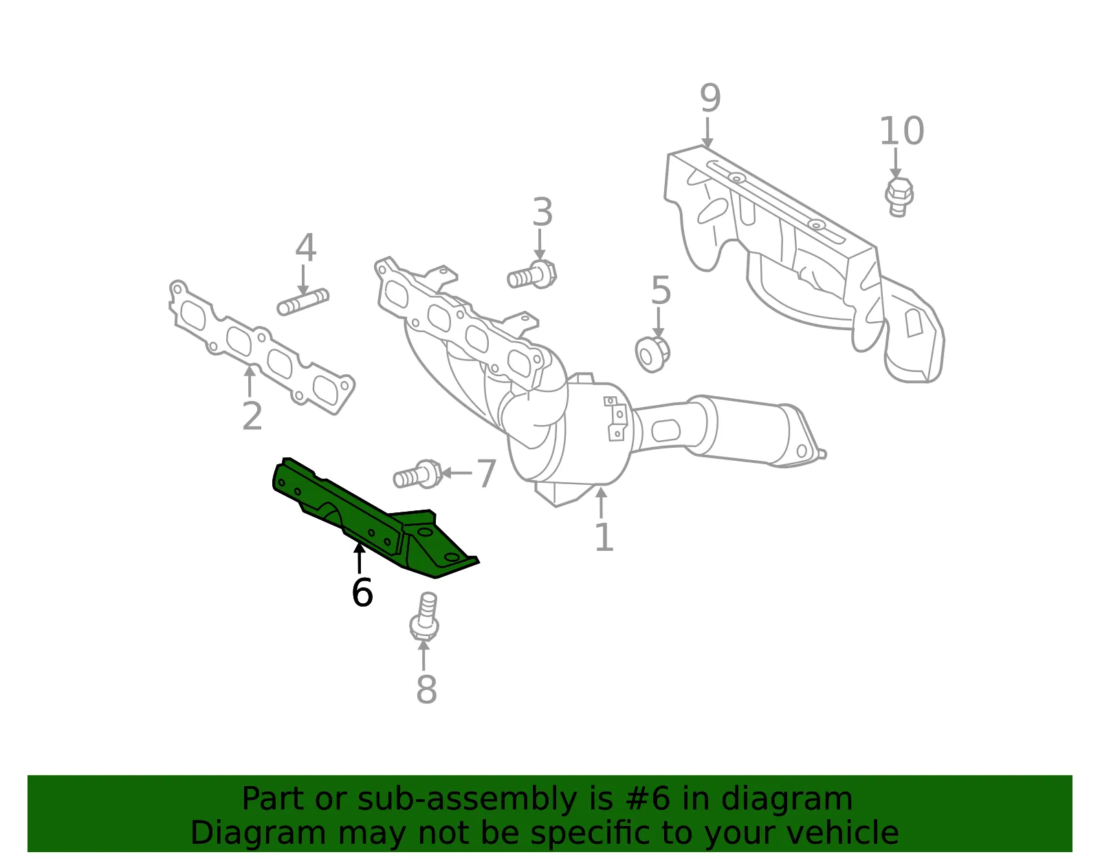 Catalytic Converter Bracket - Ford (9V2Z-5K291-A) - view 7