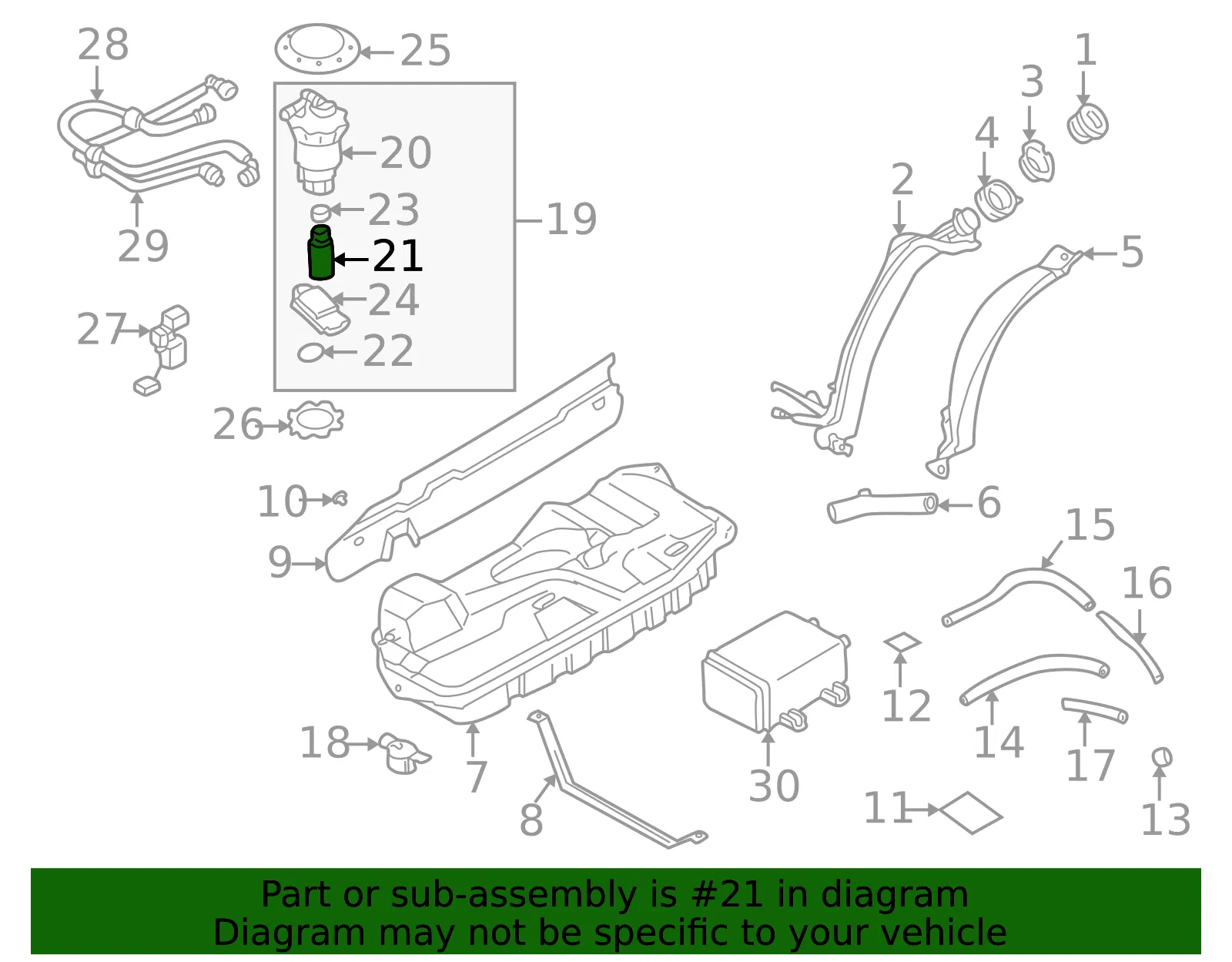 Pump Fuel - MAZDA (AJ5113350) - view 2