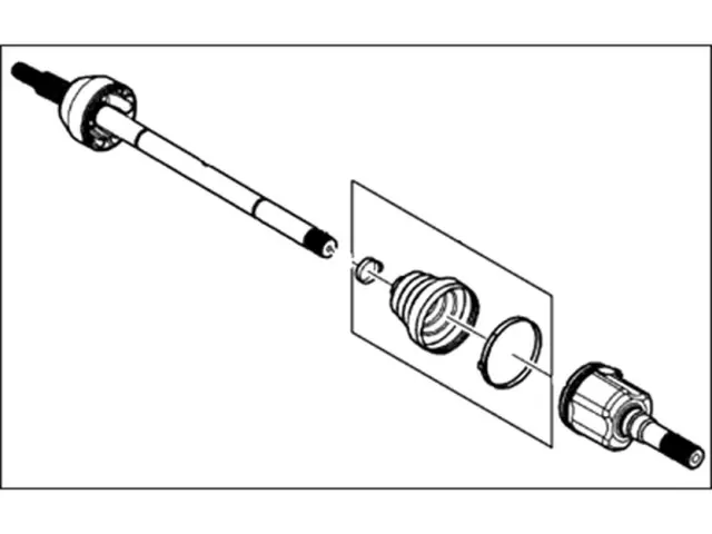 Axle Assembly - Driver's Side (LH) - Ford (AL1Z-4K139-D)