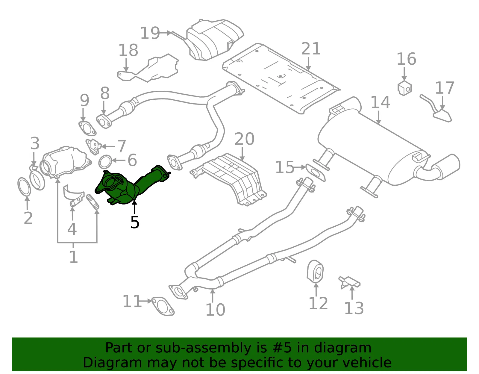 Catalytic Converter - Nissan (B0802-6GE0A) - view 2