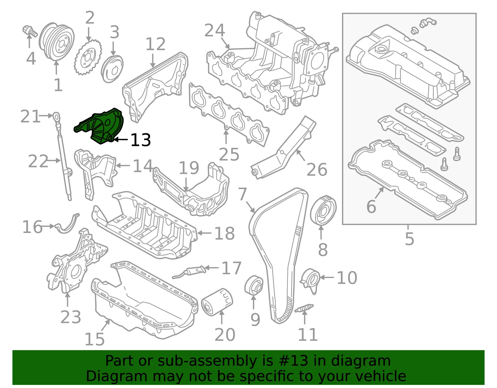 Engine Timing Cover - Mazda (B6BF-10-521) - view 3