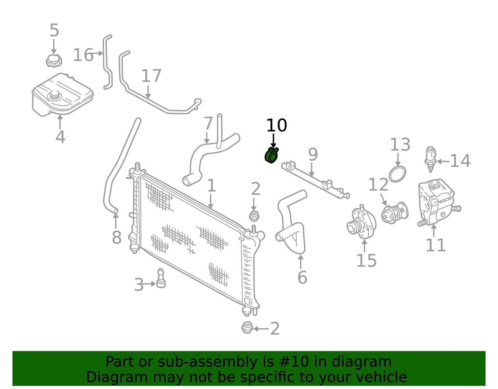 Engine Coolant Pipe Clamp - Ford (B7A-8287-BA) - view 4