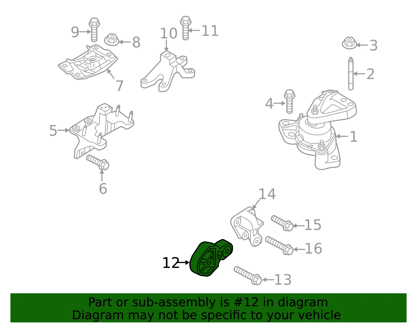 Engine Support Rod - Ford (BB5Z-6068-B) - view 6