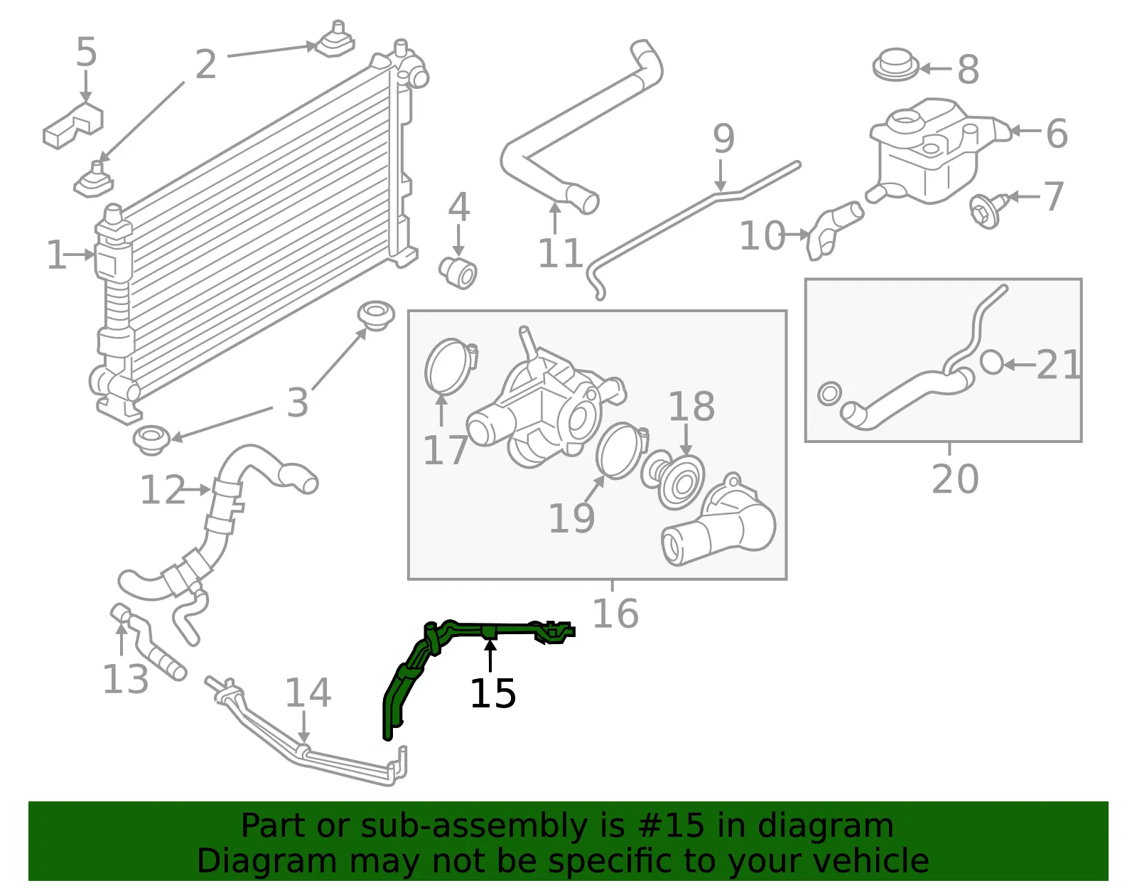 Engine Coolant Pipe - Ford (BB5Z-8A519-G) - view 10