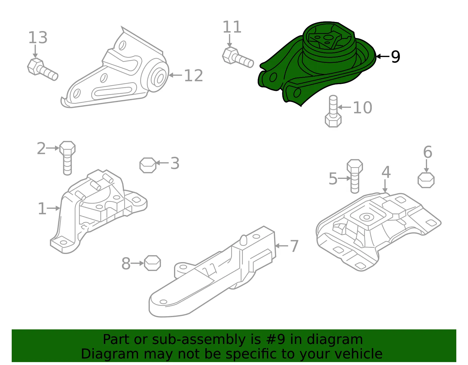 Engine Mount - Mazda (BBN3-39-040A) - view 3