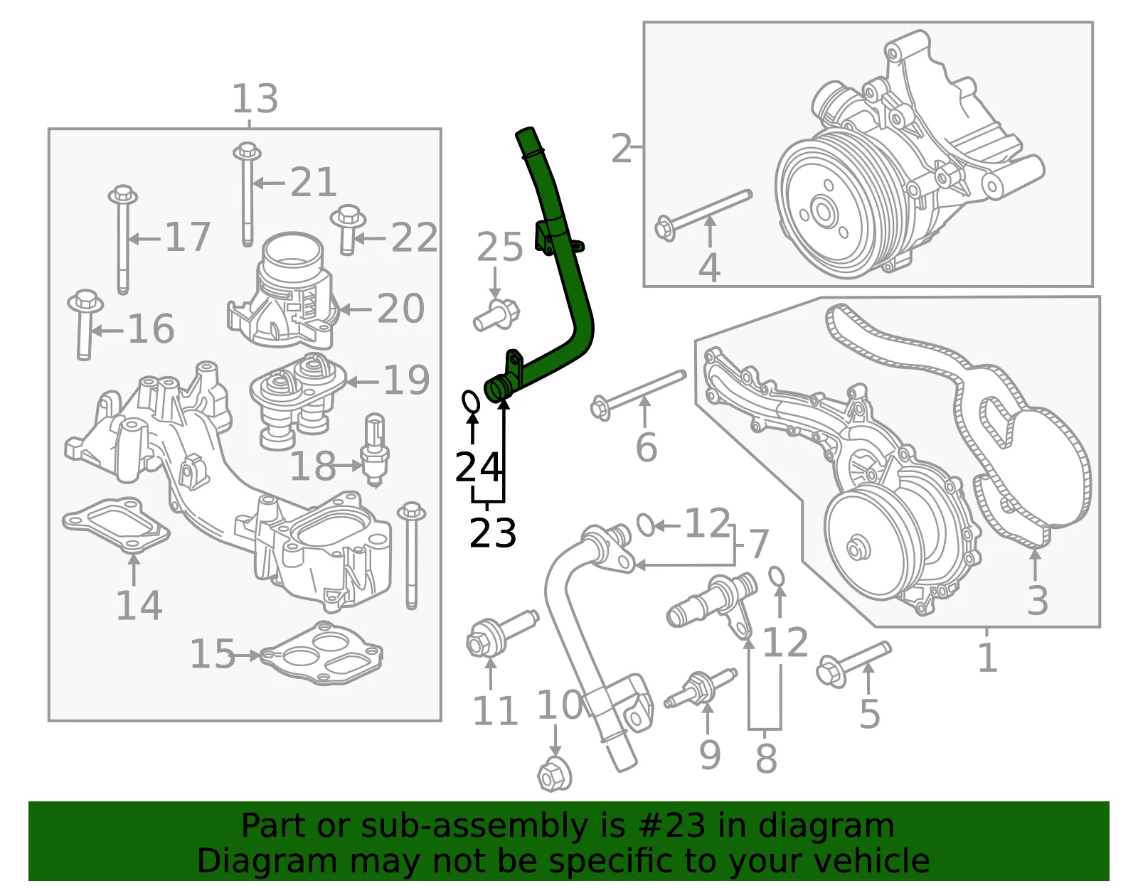 Engine Coolant Pipe - Ford (BC3Z-18696-B) - view 6