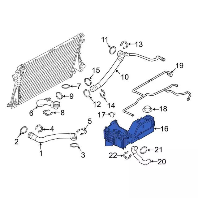 Engine Coolant Reservoir - Ford (BC3Z-8A080-H) - view 6