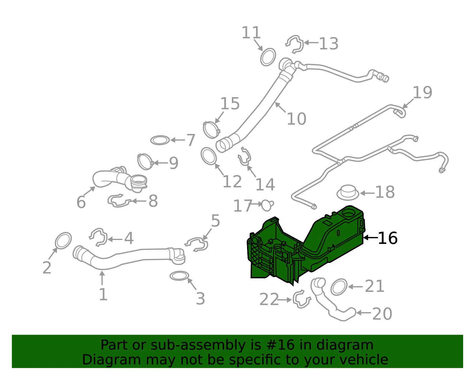 Engine Coolant Reservoir - Ford (BC3Z-8A080-H) - view 8