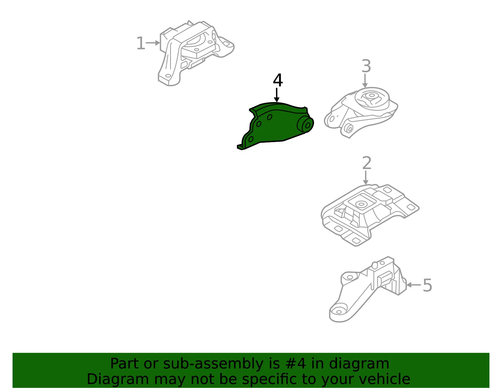 Engine Mount Bracket - Mazda (BFD1-39-010A) - view 3